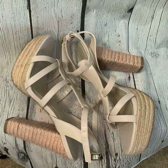 NEW Lauren Conrad Pink Blush Josephine Strappy Chunky Platform Sandals Size 8 - Picture 3 of 8